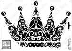 Schablone-Stencil A4 050-1515 Schnörkelkrone